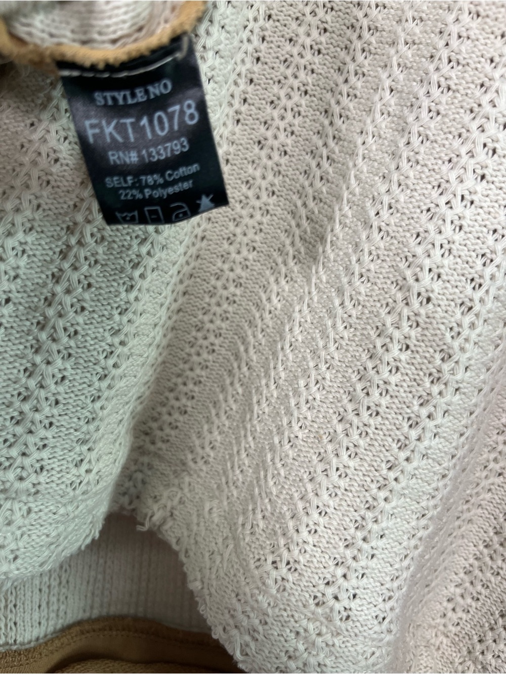 POL peace out my 80s oversized peace top open knit crochet boho patchwork sz m - Picture 9 of 9